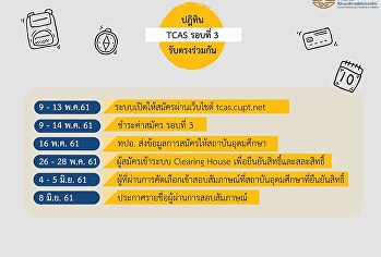 กำหนดการTCAS รอบ 3 รับตรงร่วมกันมาฝาก
น้องๆที่จะเข้าสมัครในรอบที่ 3
เช็คกันดีๆนะ ว่าวันไหนต้องทำอะไรกันบ้าง
จะได้เตรียมตัวกันได้ทันเวลานะ  #TCAS61