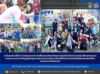 3rd Naval Camp, navy business students
pour water over teachers' heads to show
respect and gratitude to teachers,
asking for forgiveness and receiving
blessings for the prosperity of life
