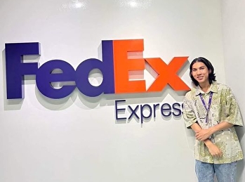 พนัสบดินทร์ บัวมาก”
ได้รับการคัดเลือกเป็นพนักงานระหว่างการศึกษาใน
ตำแหน่ง Clearance Representative ณ
สายการบินขนส่งสินค้าทางอากาศระดับโลก
FedEx Express International (Thailand)
Limited