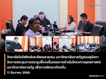 Meeting to Clarify the Implementation
Procedures for the Rajabhat University
Strategic Project for Local Development.